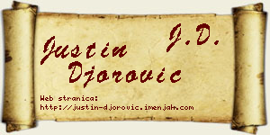 Justin Đorović vizit kartica